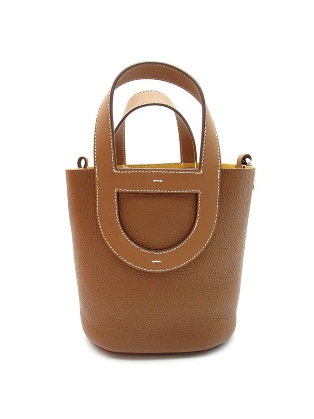 Hermes in the Loop 18 Taurillon Clemence Veau Handbag Gold